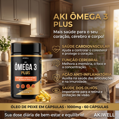 Aki Ômega 3 Plus - 60 cápsulas de 1.000mg